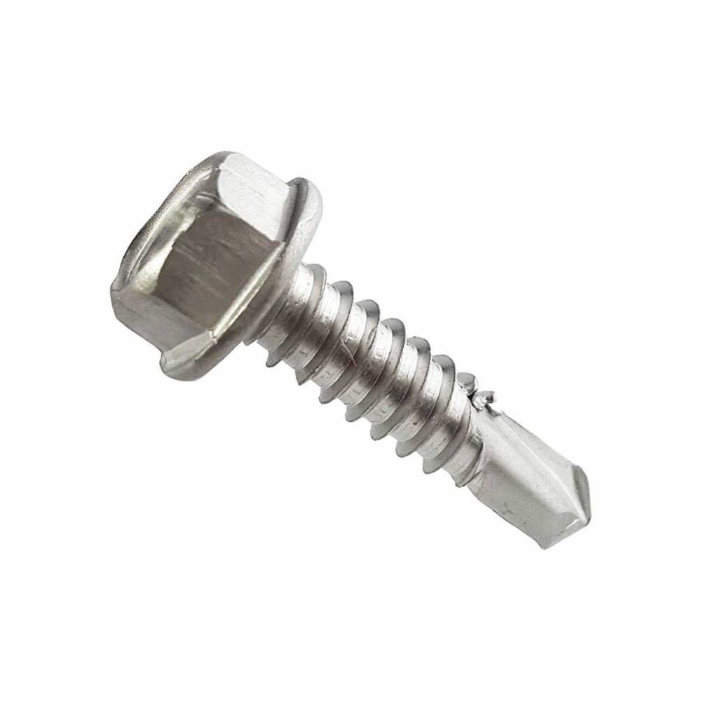 SELF DRILLING SCREW HEX WASHER ZINC 4.8X16MM  250PCS 